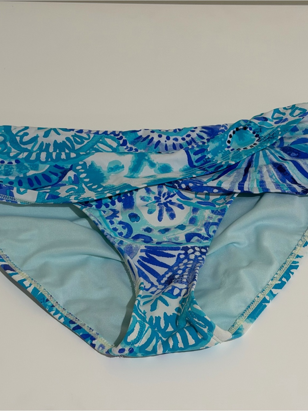 Lilly Pulitzer Blue & Turquoise Floral Bikini Bottom